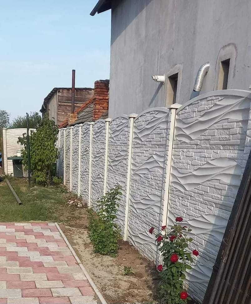 Garduri premium din beton comprimat stâlpi și plăci prefabricate gard