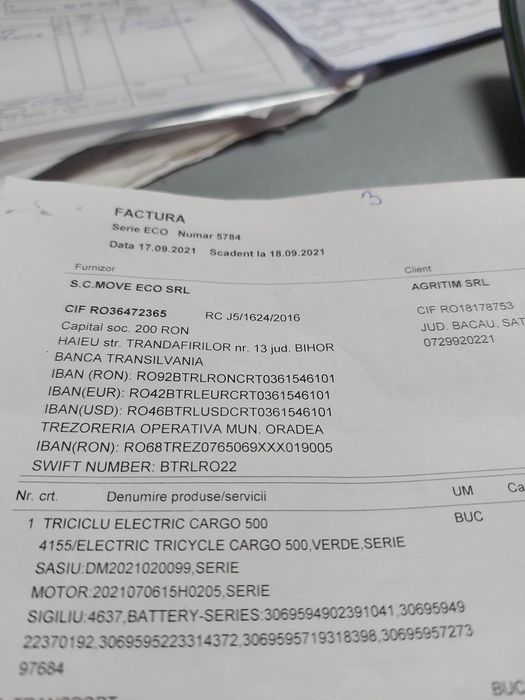 Triciclu Move eco Cargo500