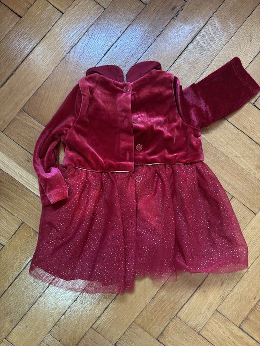 Lot doua salopete si o rochita craciun 6 luni sergent major