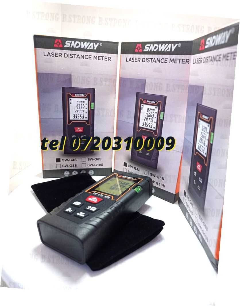 Ruleta Laser 40m Sndway Digital Portabil Usor De Manevrat