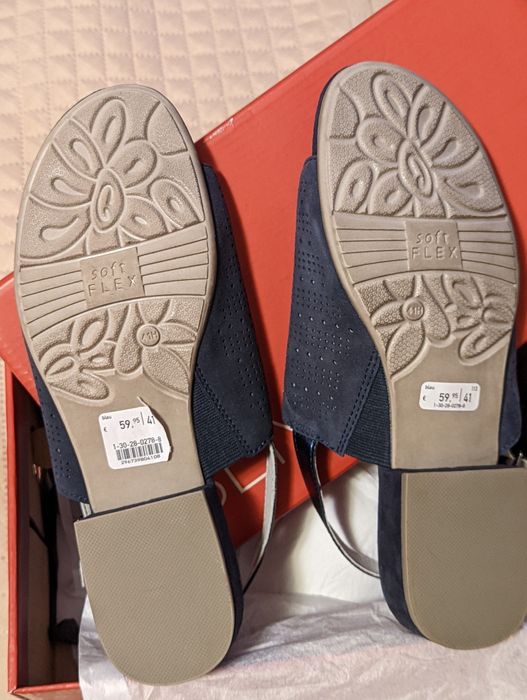 Va Bene 41 sandale papuci piele 100% pret magazin 229 RON