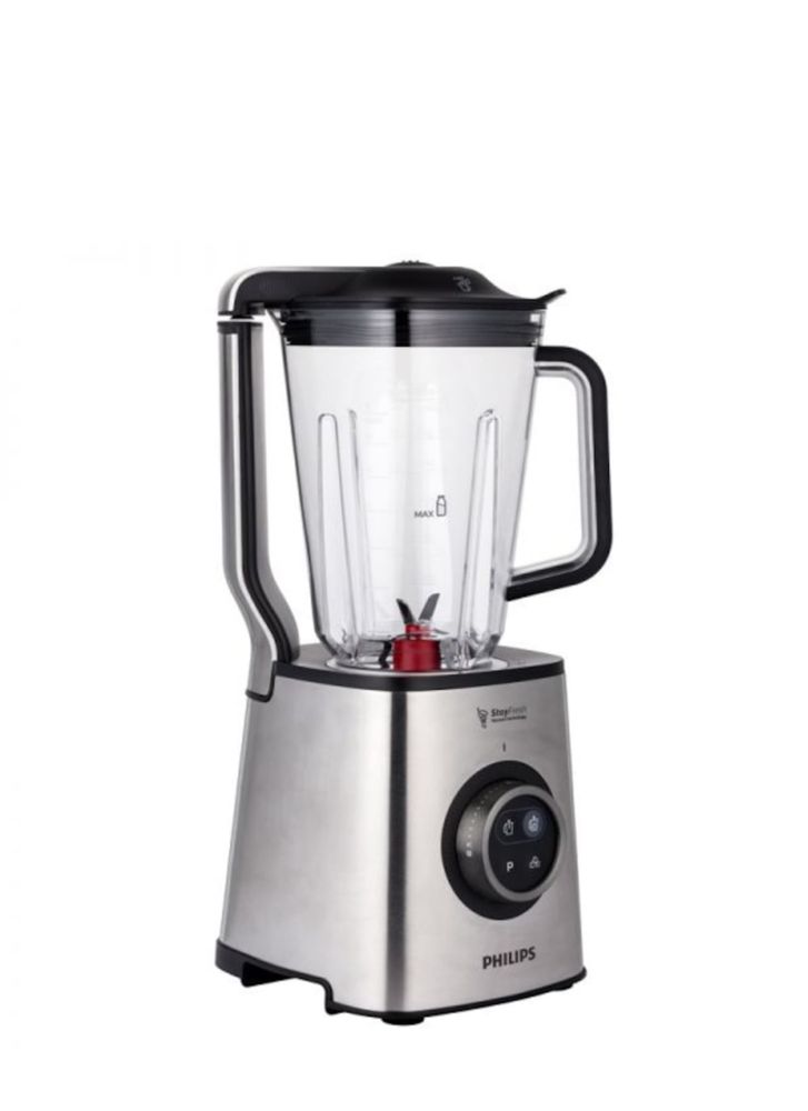 Blender cu mixare in vid Philips HR3752/00, 1.8l, 1400W, Metalic