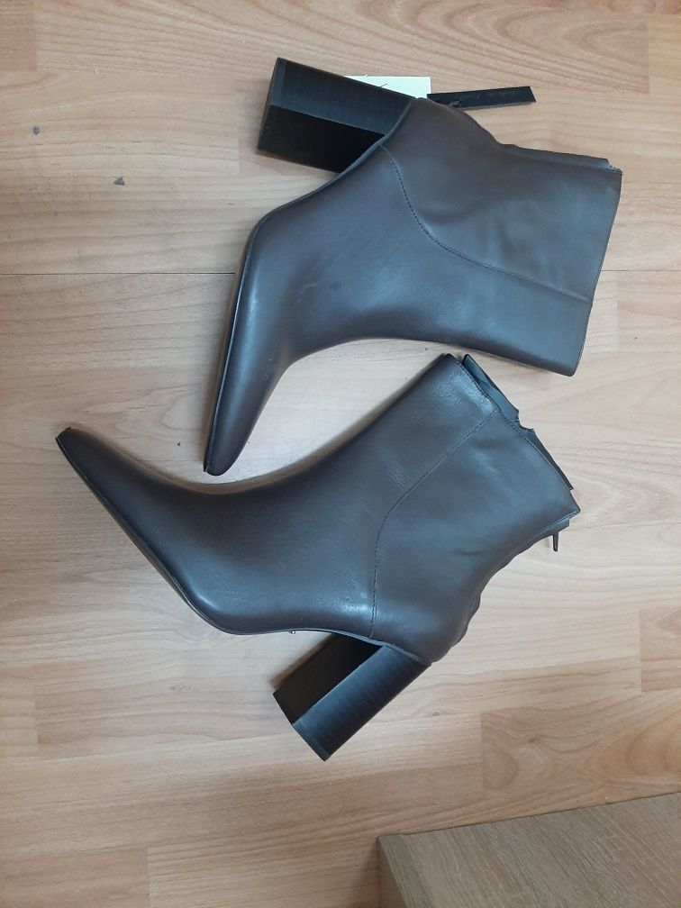 Botine piele Mango noi