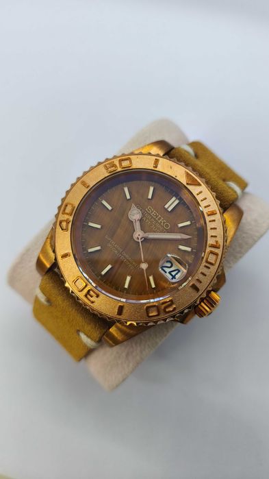 Ceas automatic Seiko modificat in stil Submariner, bronz