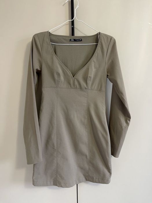 Къса рокля ZARA в кремяв цвят