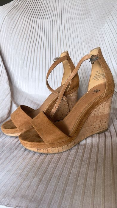 H&M сандали с коркова платформа 37