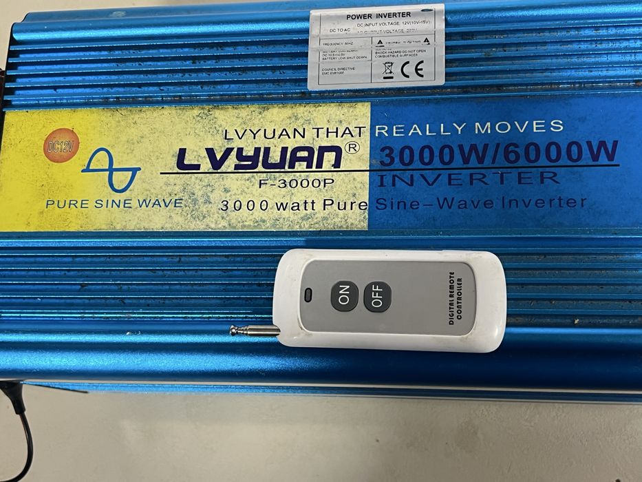 Инвертор преобразовател пълна чиста синусоида 12v - 220v - 6000W