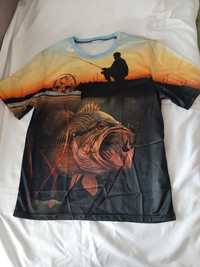 Тениска с 3D принт. Рибарска фланелка.