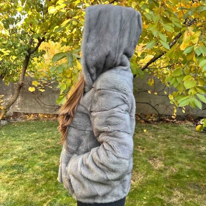 Haina de blana naturala Vizon , haină de nurca, m. S-M