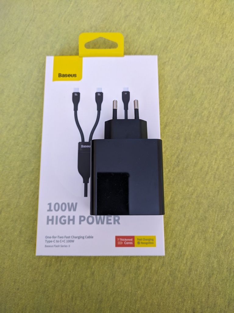 incarcator 100w + cablu 100w dublu C-C 1.5metri