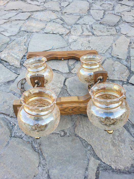 Candelabru lemn masiv