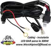 Cablaj Instalatie LED BAR CU BUTON SI RELEU LED BAR pana la 300W