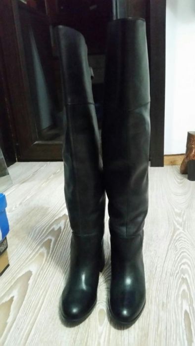 Cizme aldo negre piele naturala peste genunchi 37 impecabile noi