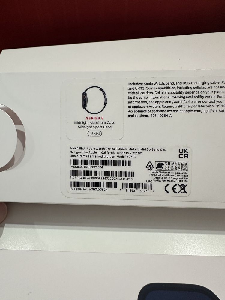 Apple Watch 8 45 mm Celular Impecabil Baterie 99 %