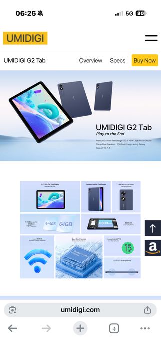 Tableta cu husa Umidigi Tab G2 8gb 64gb 10” noua sigilata