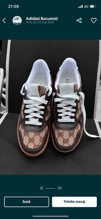 Adidasi Gucci maro