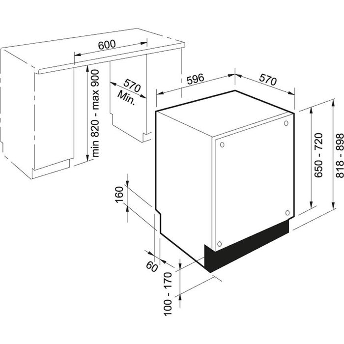 Mașina de spalat vase, FRANKE FDW 614 D7P DOS A++, 60cm, incorporbila