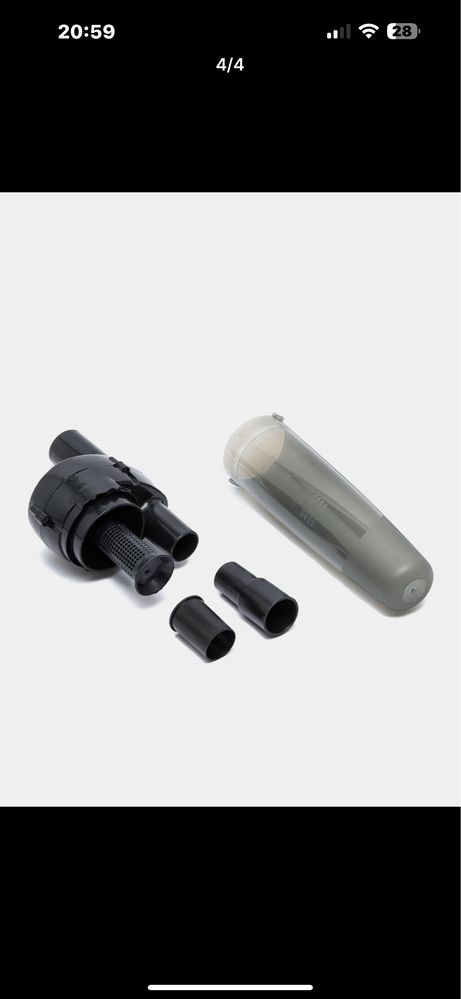 Siklon filtri kolba, ikkita adapter bilan, changyutgichlar uchun