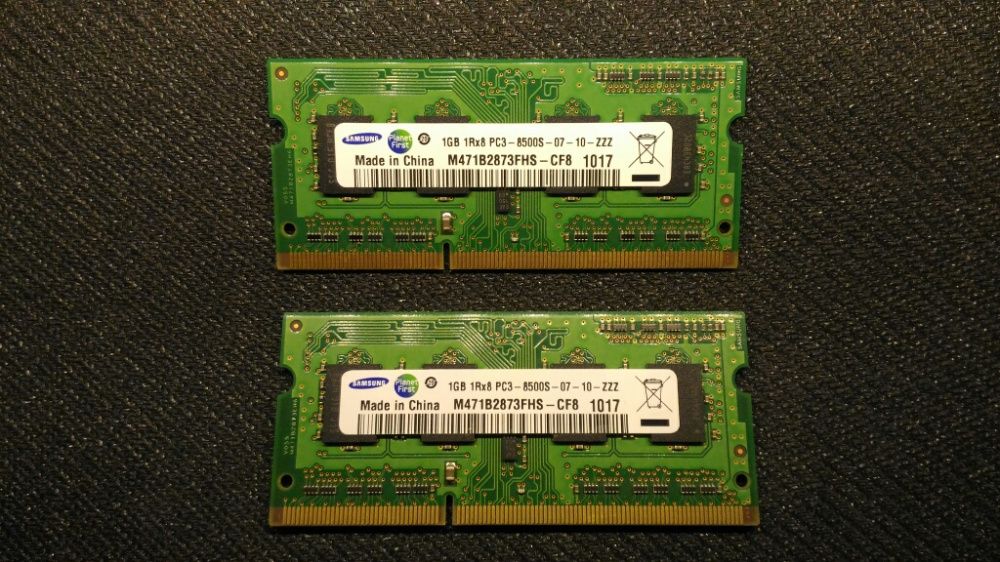 Kit Memorie Ram DDR3 2 x 1GB 1066 MHz Samsung