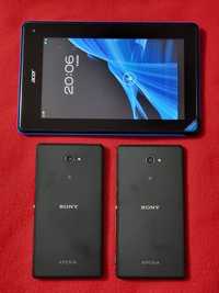 Vând 2 telefoane Sony și 1 tableta Acer toate la 250 lei.