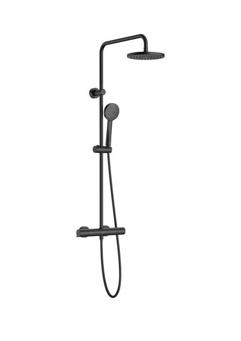 Coloana dus cu termostat Roca Victoria T Basic negru mat
