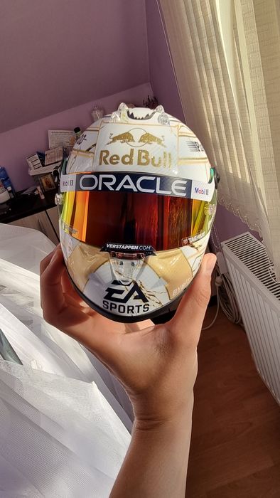 Max Verstappen world champion Helmet 2024 1:2 F1 schuberth