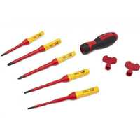 set 8 surubelnite izolate vde pentru electricieni cu capete interschi