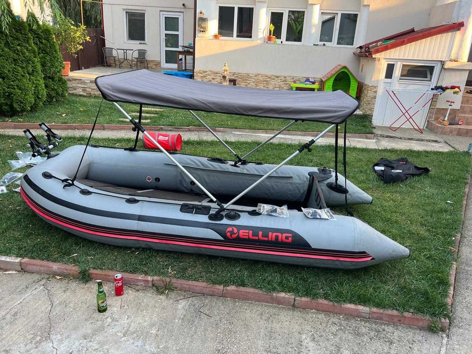 Barca pneumatica ELLING Pilot 340k complet echipata pentru pescuit