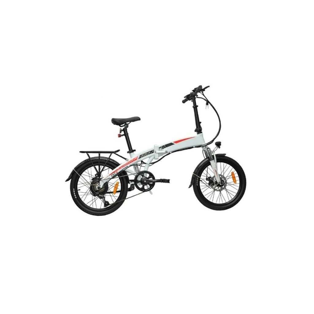 Бяло сгъваемо електрическо колело Elmotive TNT 20