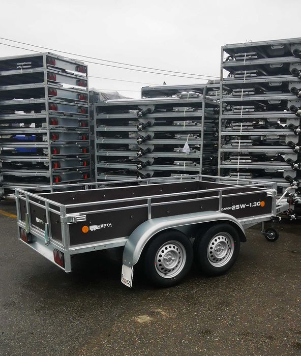 REMORCA CLUJ, CARGO 25 W/1300 kg-2500*1350*400 mm- CU SISTEM FRANARE