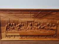 Cina cea de taina - sculptată în lemn