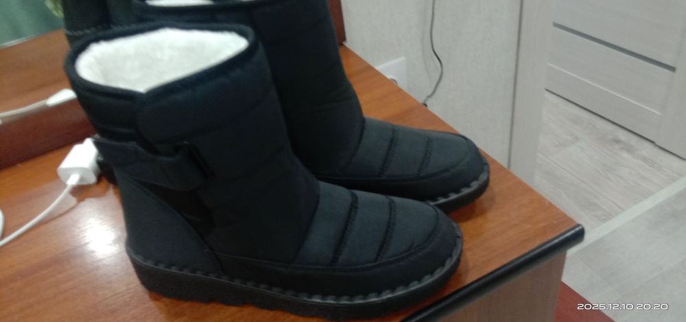 Сапоги дутики, черные