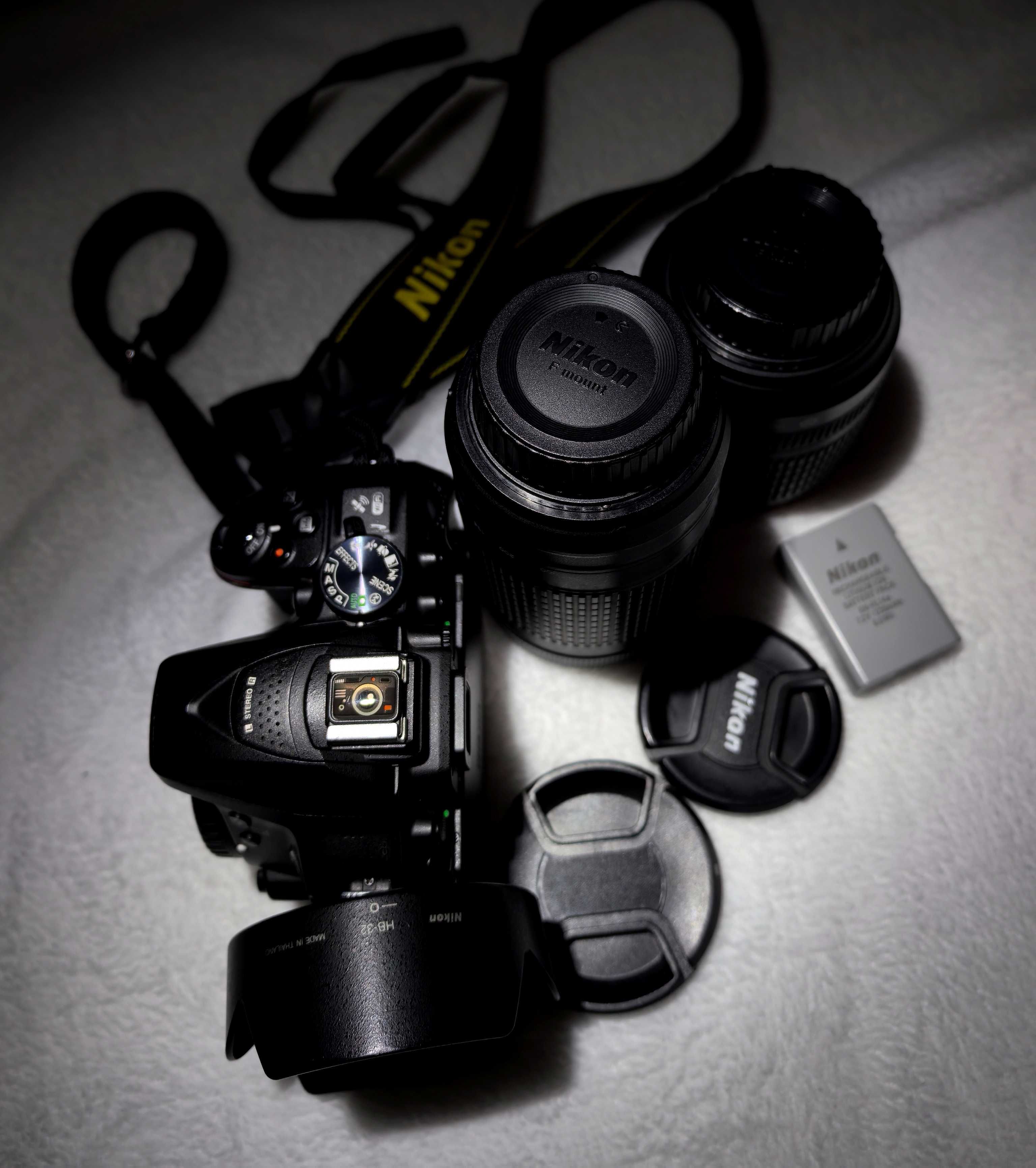 Тяло Nikon D5300 с два обектива