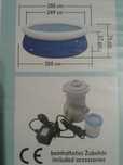 Piscina cu sistem de filtrare, 3m x76cm, inel gonflabil, noua,sigilata