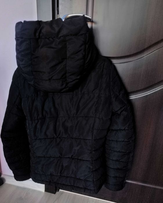 Черно зимно дамско яке