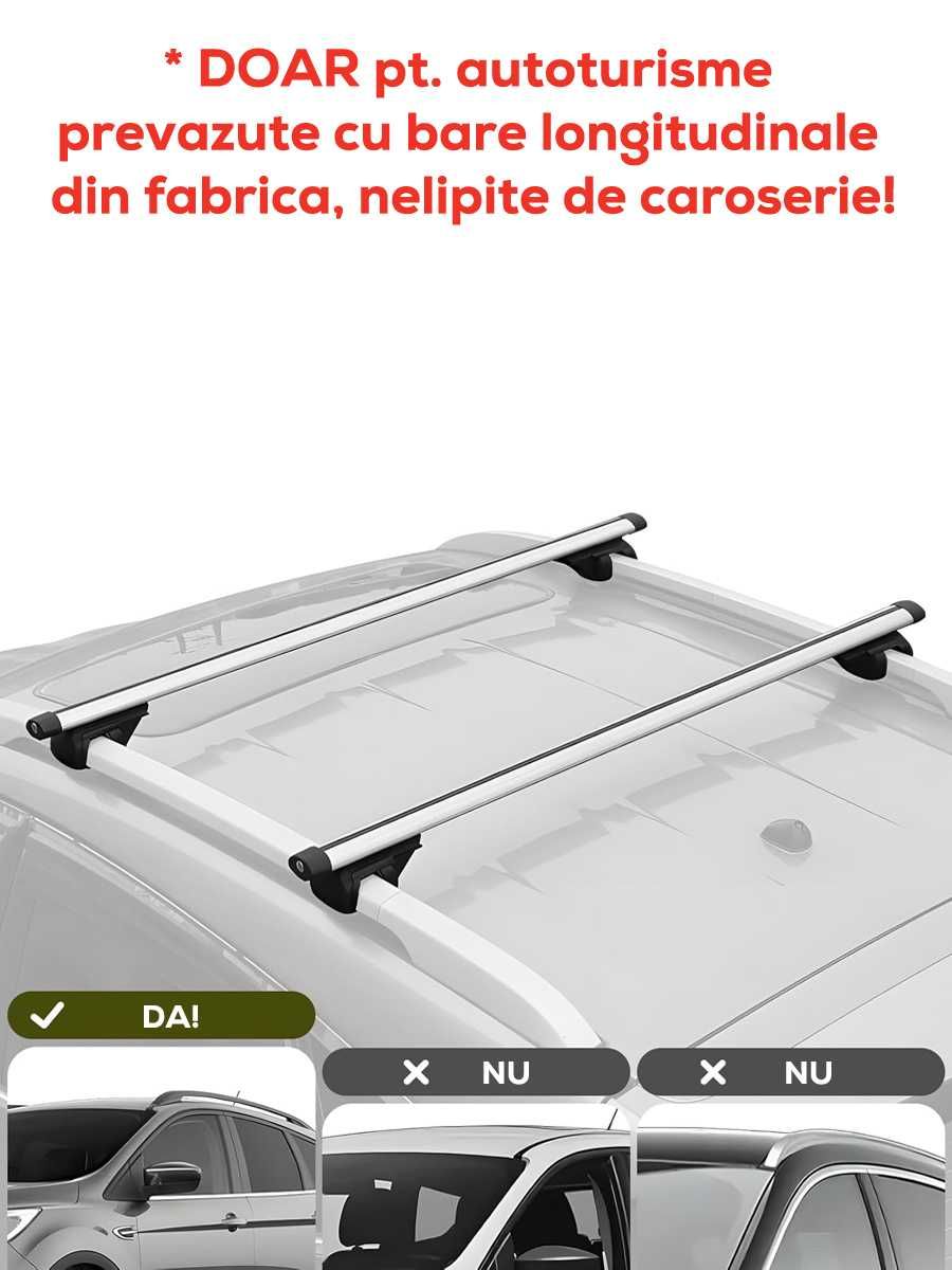 Bare transversale cu cheie, ALUMINIU, lungime: 120 cm