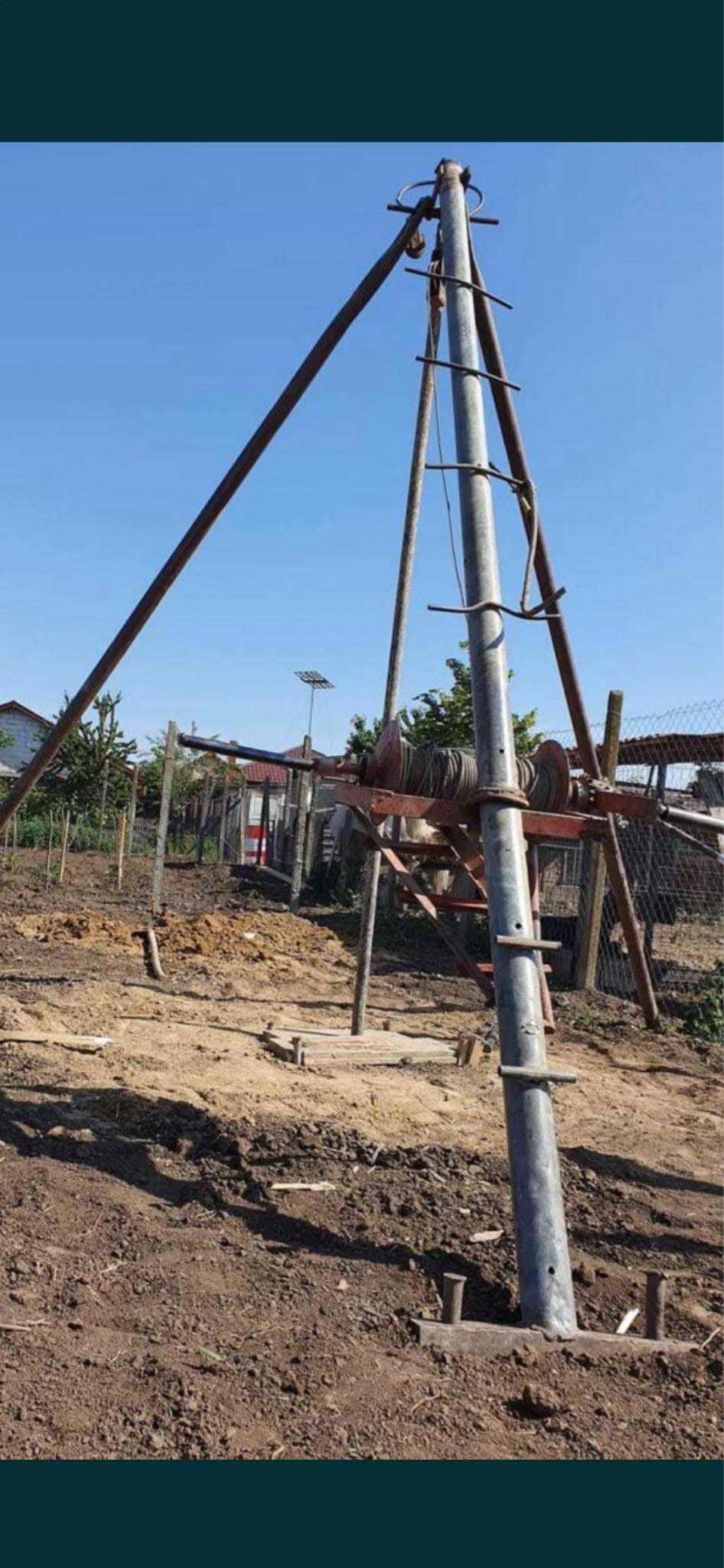 Foraje puturi de mica si medie adancime, curatare si denisipare puturi