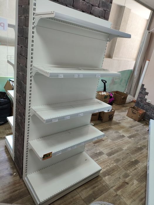 Метални стелажи, метални рафтове, стелажи за магазини  5 нива