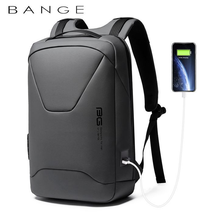 Rucsac barbati Bange Premium, sistem antifurt, port USB, spatiu laptop