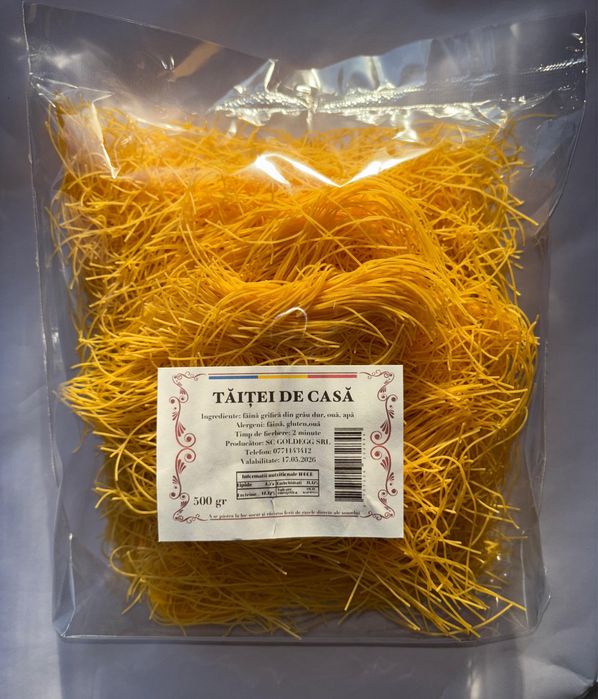 Tăiței de casă din grâu dur si ouă de casă!