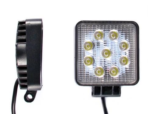 Лед Диоден Халоген, Vertex LED IP67 9 LED – 27W, правоъгълен