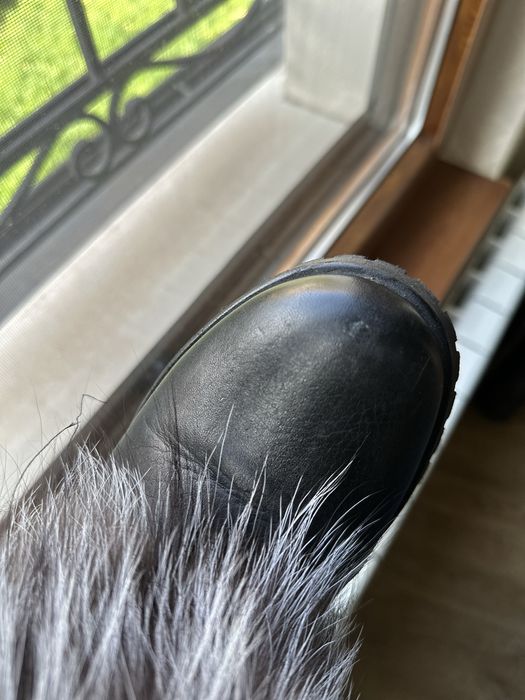 Уникални топли боти от ест кожа и косъм 39н