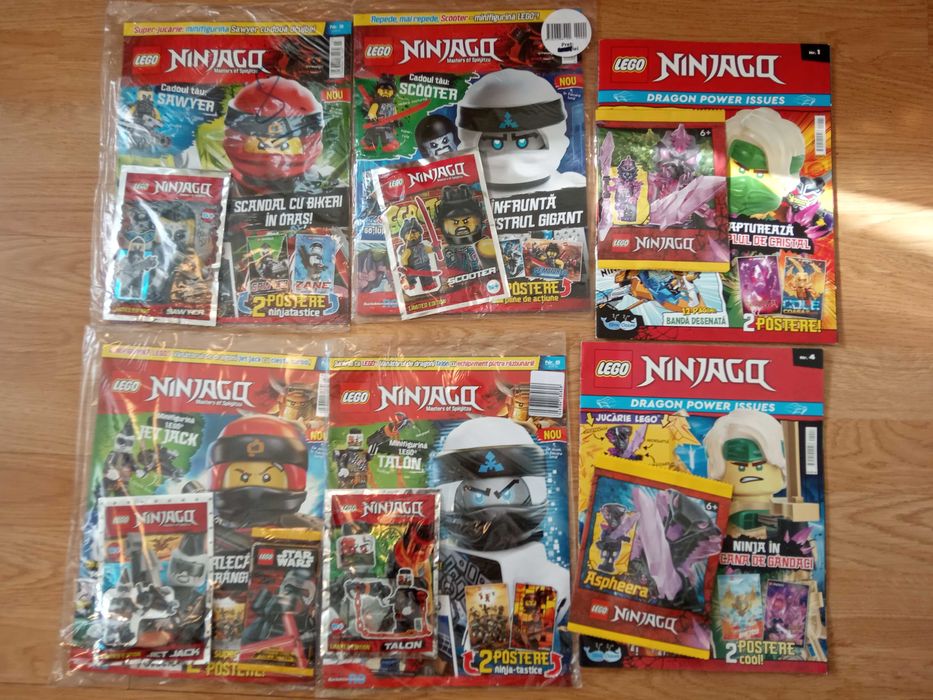 Lego Ninjago seturi mici (foil bags) cu reviste, noi, sigilate
