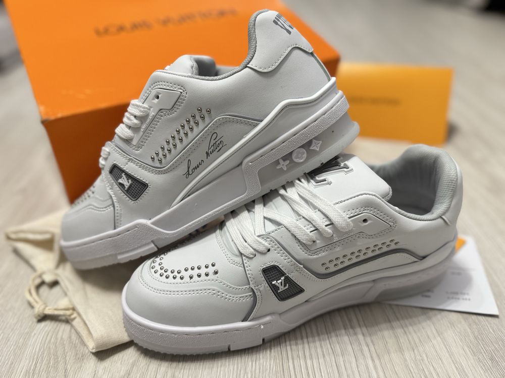 Adidasi Louis Vuitton LV Trainer White - Tenesi NOI Baieti - Unisex