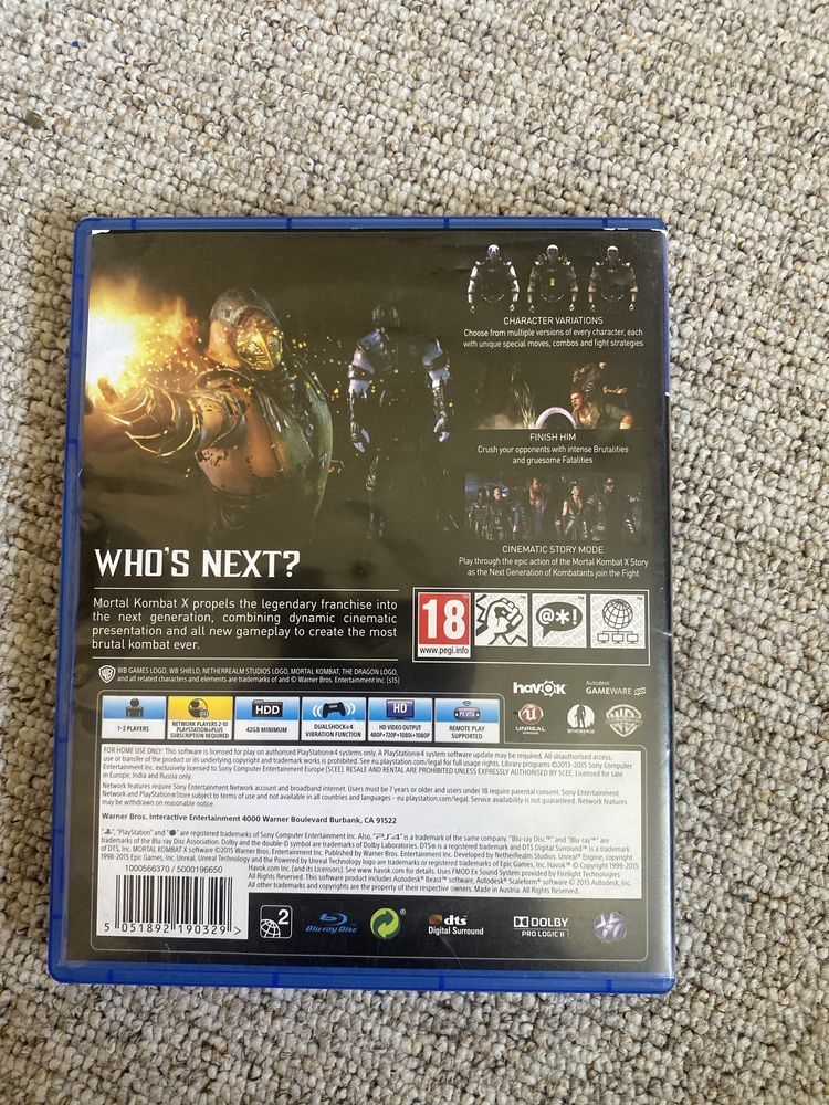 Игра за ps4 Mortal Combat X