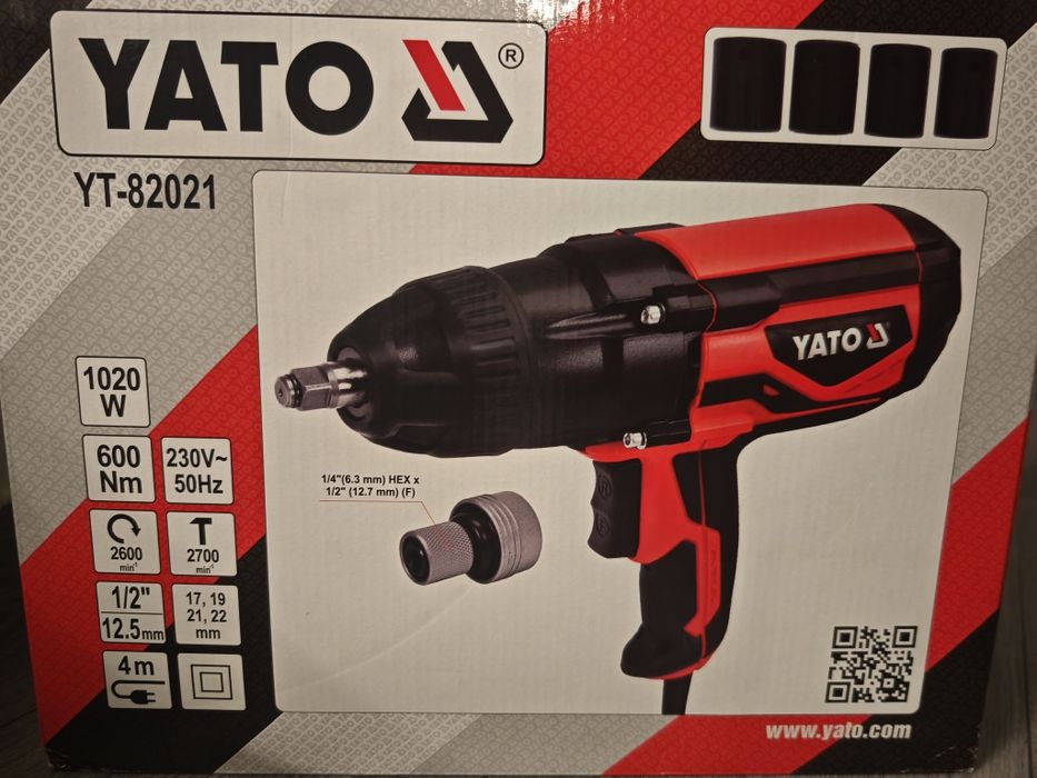 Pistol electric de impact Yato YT-82021, 600 Nm, 1/2
