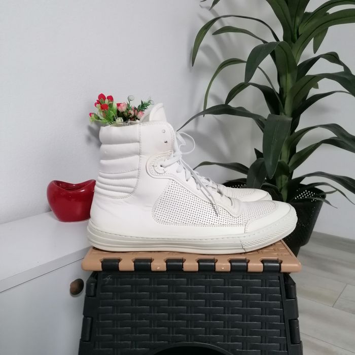 Ghete bărbați Diesel Black Gold White, piele naturală, import Italia