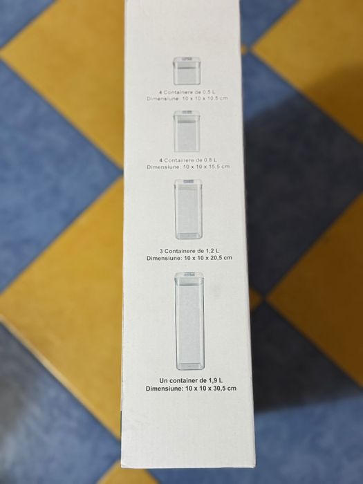 Set 12 recipiente pentru depozitare alimente