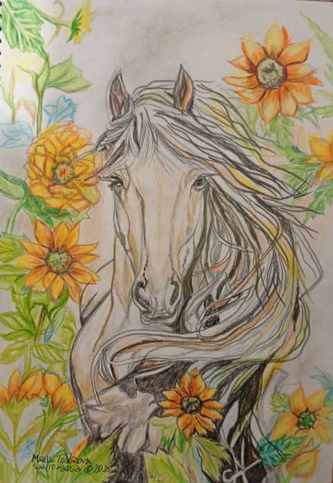 НОВО картини коне цветя  портрети