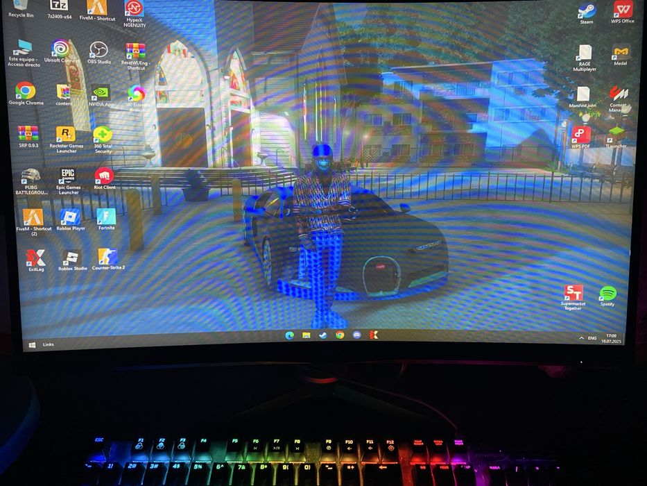 pc gaming (monitor tastatura mouse casti)